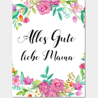 Liebe Mama Mutter Quote / German Family Love Gift idea Posters and Art